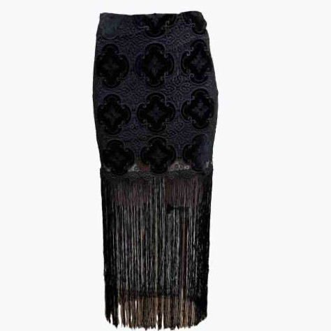 Black Bec + Bridge Velvet Mini  Skirt