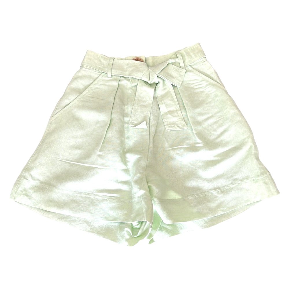 Pastel Green C/med Collective Linen Shorts