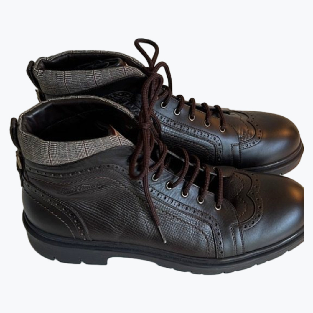 Brown Louis Vuitton Leather Boots Shoes