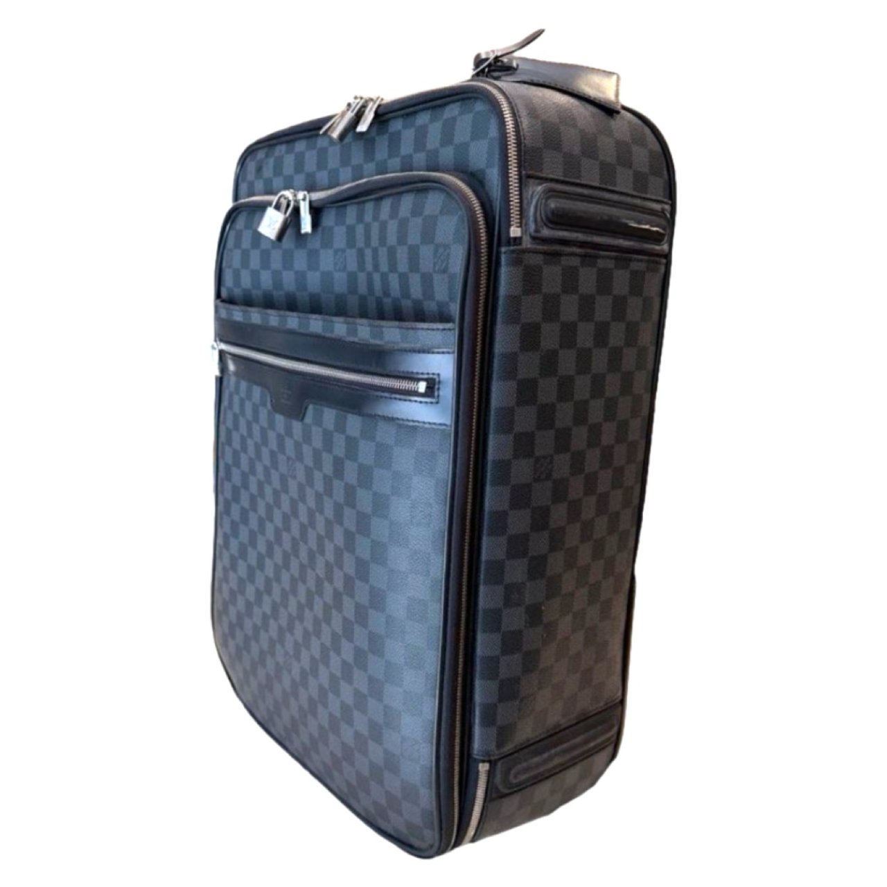 Black Louis Vuitton Leather Cabin Luggage