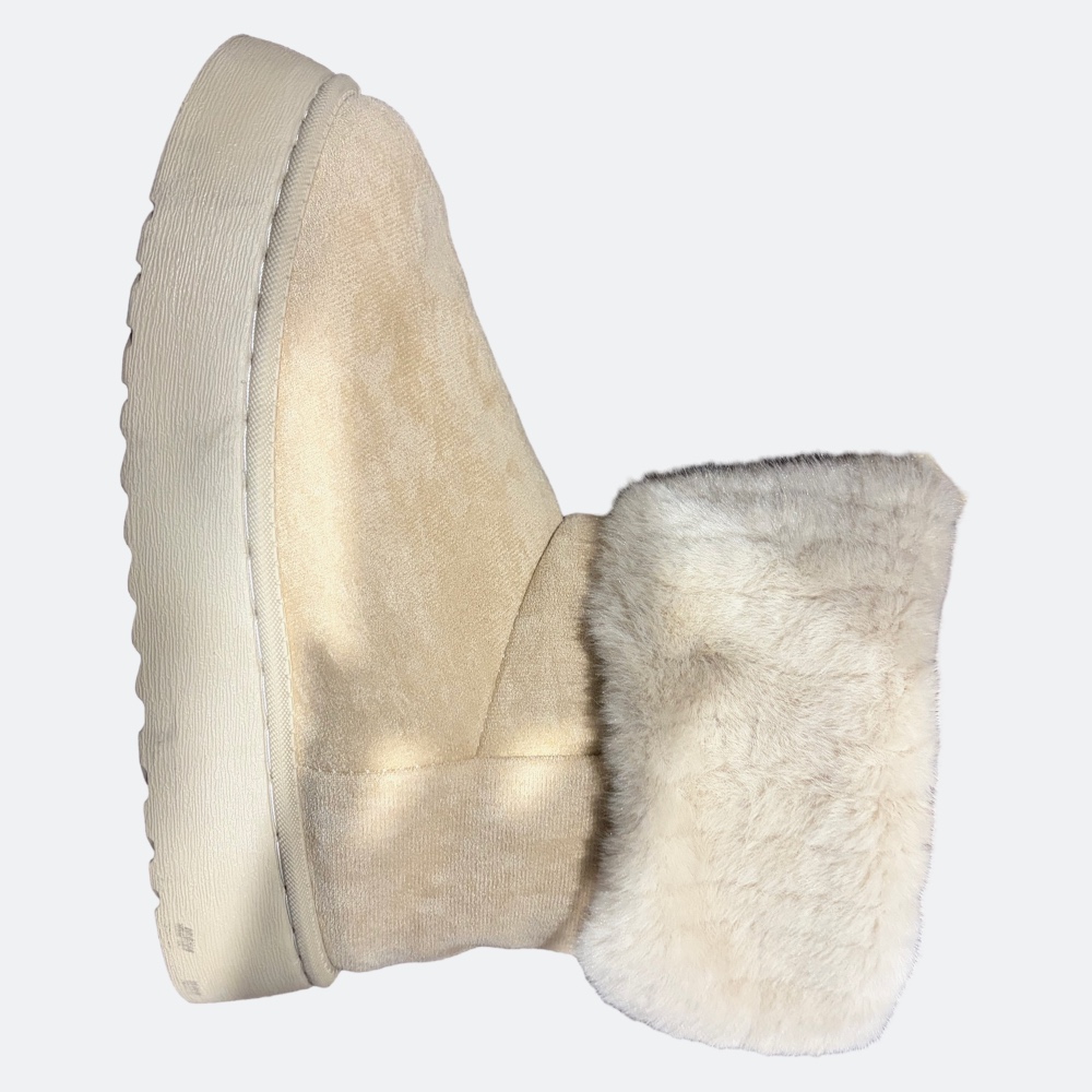 Beige Suede Boots