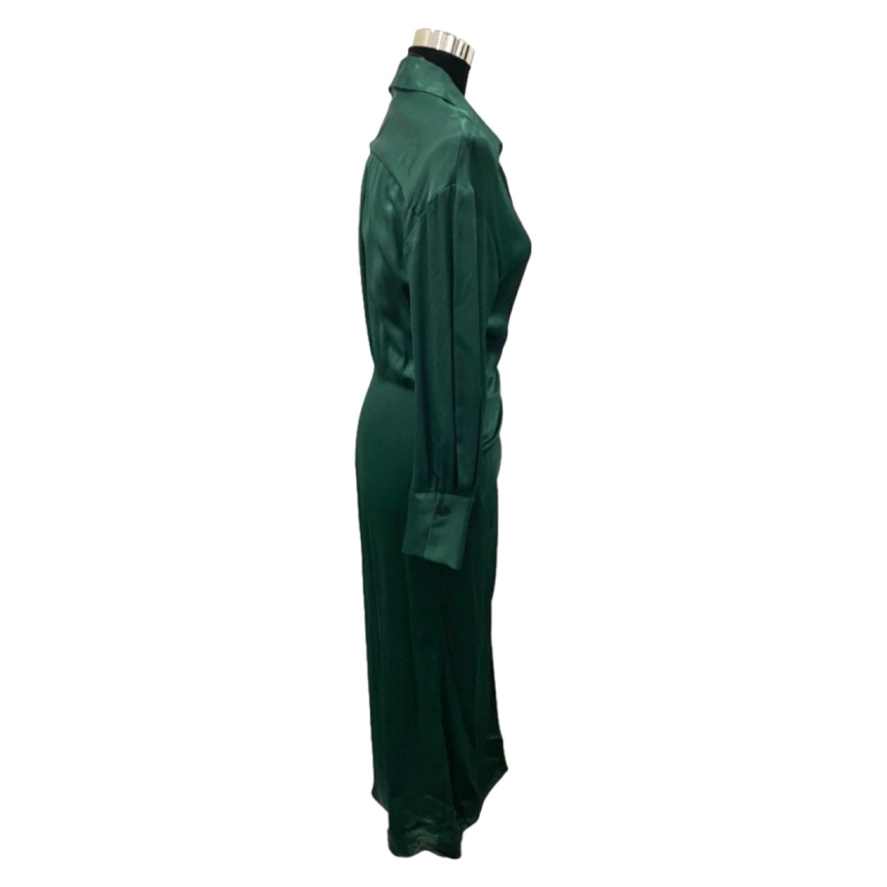 Green Zara Polyester Long Dress