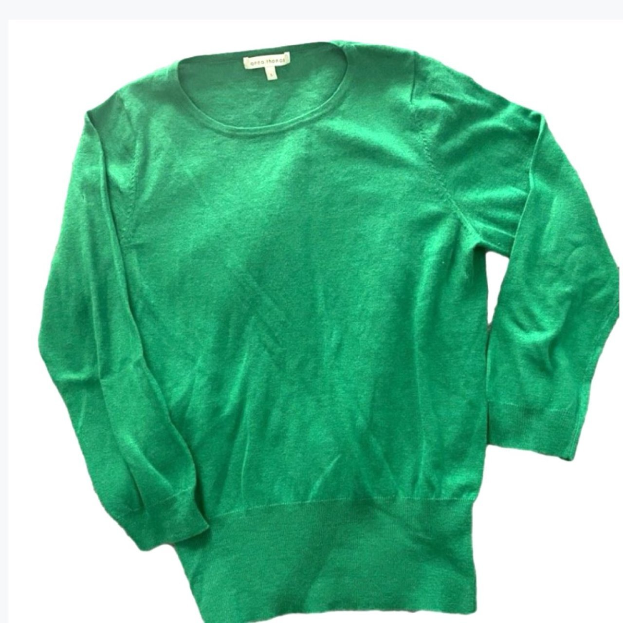 Green Anna Thomas Silk Knit Top