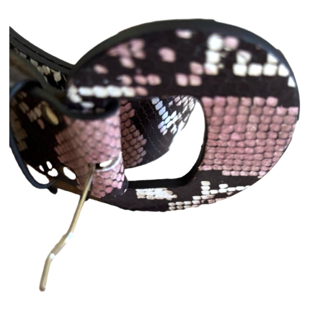 Veronica Beard Leather Belt Snake Print Size M